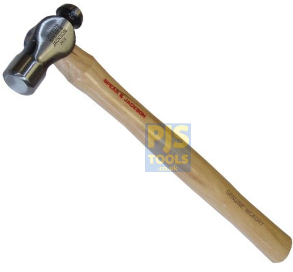 Spear & Jackson 454g 16oz 1lb hickory handle engineers ball pein hammer