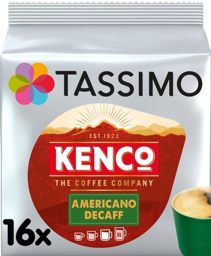 Tassimo Kenco Americano Decaf Coffee Pods 10 Packs (160 Drinks)