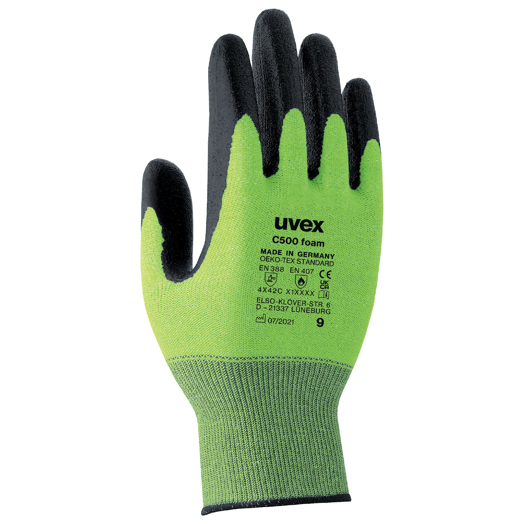 uvex C500 cut-proof gloves size 9 EN 397 one pair