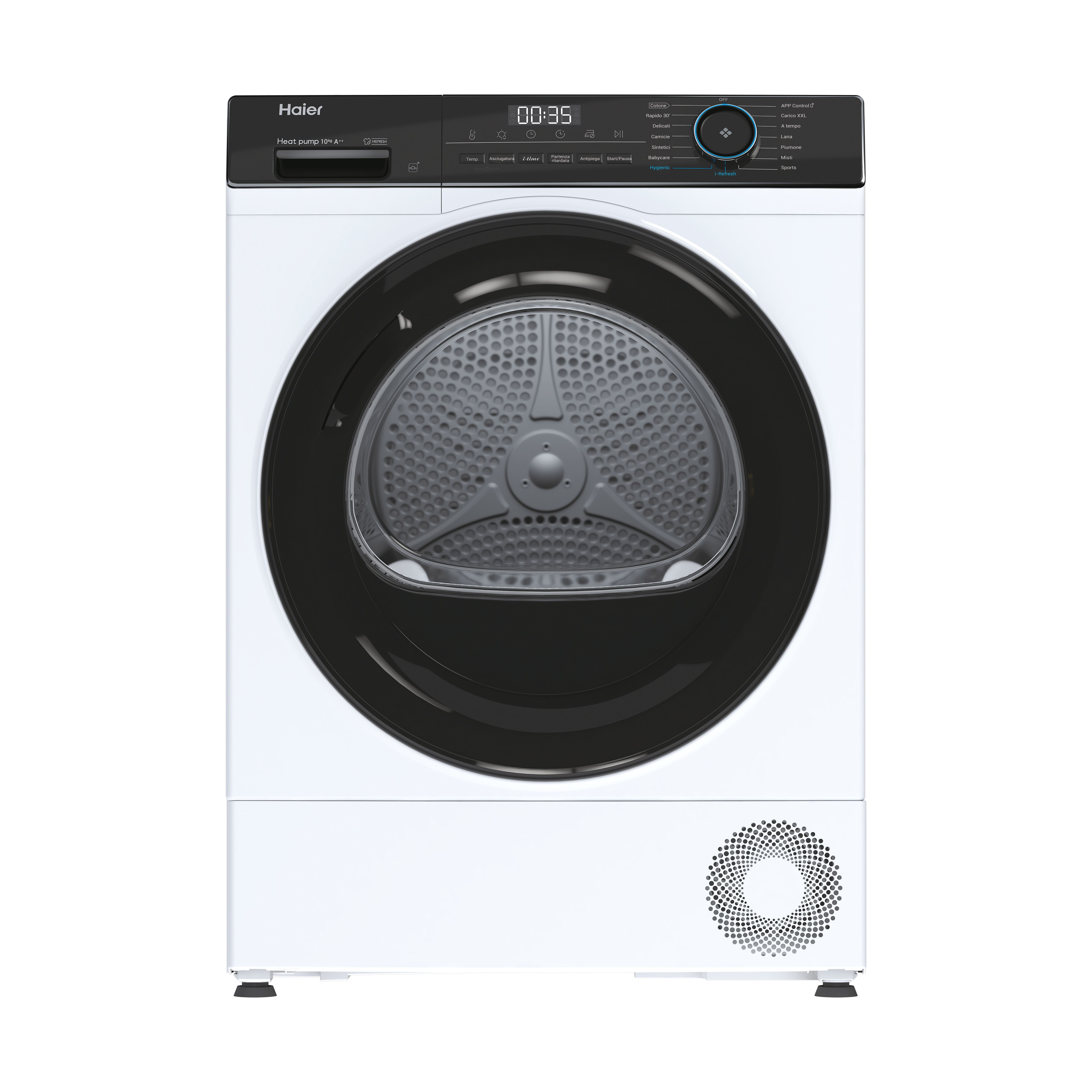Nero/Bianco Haier Hd100-A2939e-It Asciugatrice Libera Installazione Caricamento Frontale 10 Kg A++ - Immagine 2