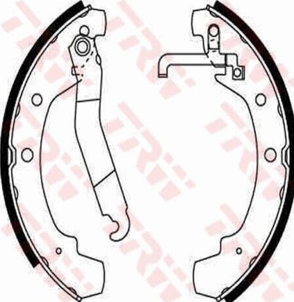 Rear TRW-OE GS8511 Brake Shoe Set for VW
