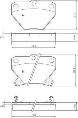 Original A.B.S. Brake Pad Set Disc Brake 37136 For Toyota