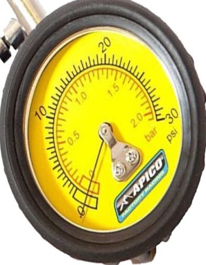 Apico Low Pressure Tyre Gauge 0 to 30 PSI, Motocross, Enduro, Trials, Motorcycle