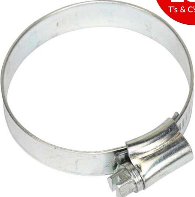 Sealey SHC2 Zinc Plated Hose Clip 38-57mm - Pack of 20