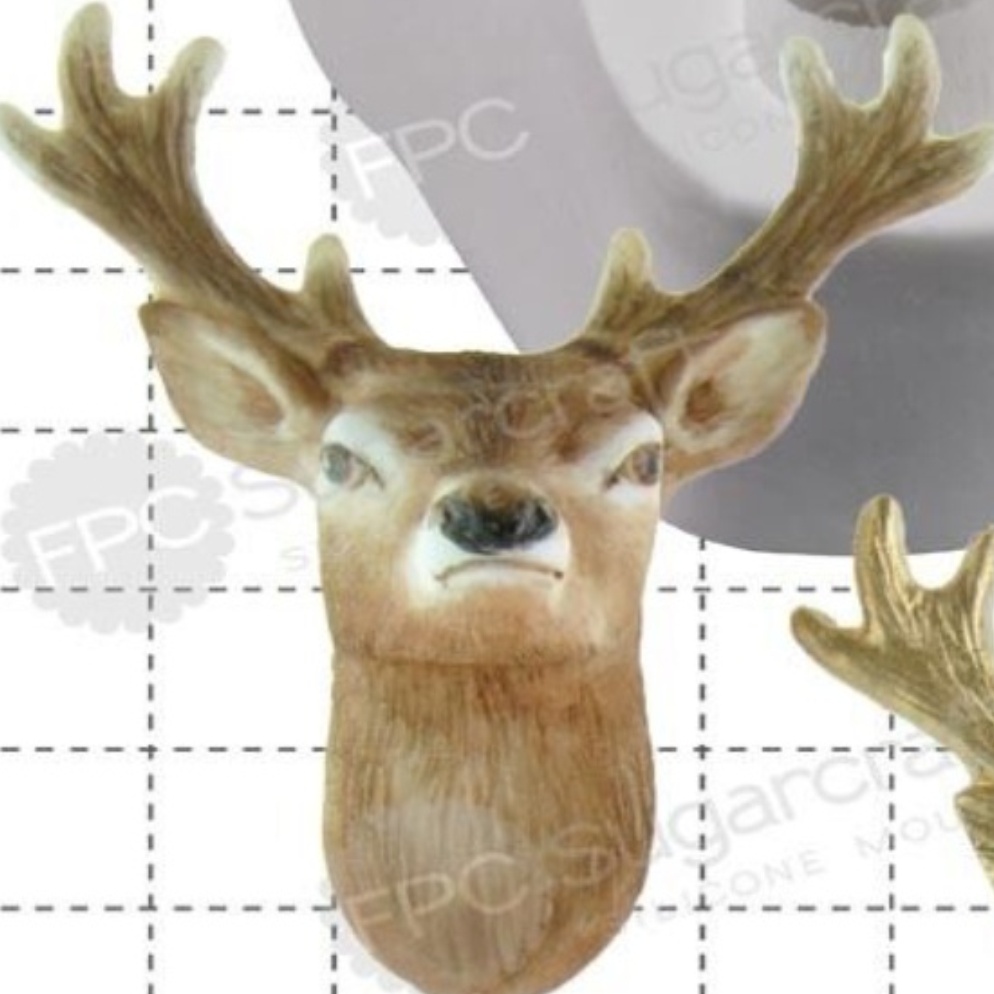 Silicone mould Stag's Head | Food Use FPC Sugarcraft FREE UK shipping!