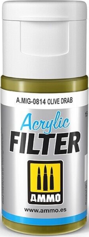 Ammo Mig A.Mig0814 15ml - Acrylic Filter - Olive Drab