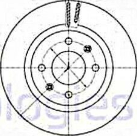 Genuine Delphi Front Vented Brake Discs Set Pair - BG4295