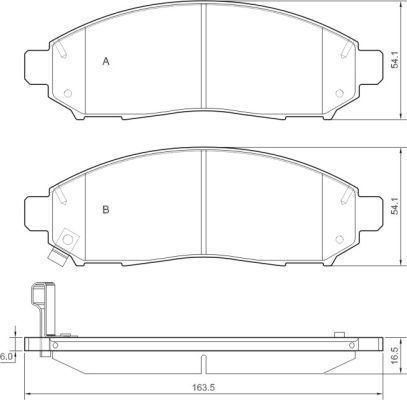 Original A.B.S. Brake Pad Set Disc Brake 37518 For Nissan