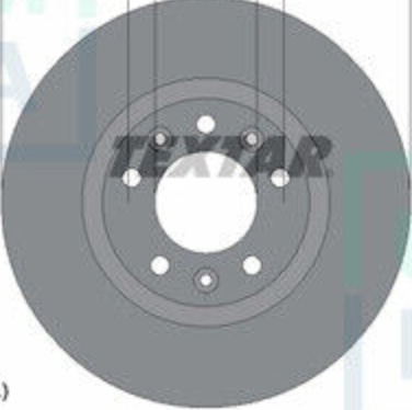 Textar Genuine OE Brake Discs Pair Coated Vented Front 283 mm 92267203