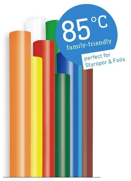 Steinel Hot Melt Glue Sticks 7mm 150mm Multi-Coloured 16 pcs