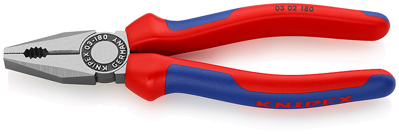 Knipex 03 02 180 Combination Pliers Black Atramentized With Multi-Component Grips 180 Mm - Image 2