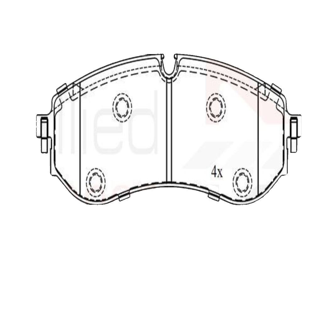 Brake Pads Set Rear ADB02845 Allied Nippon 2N0698451A