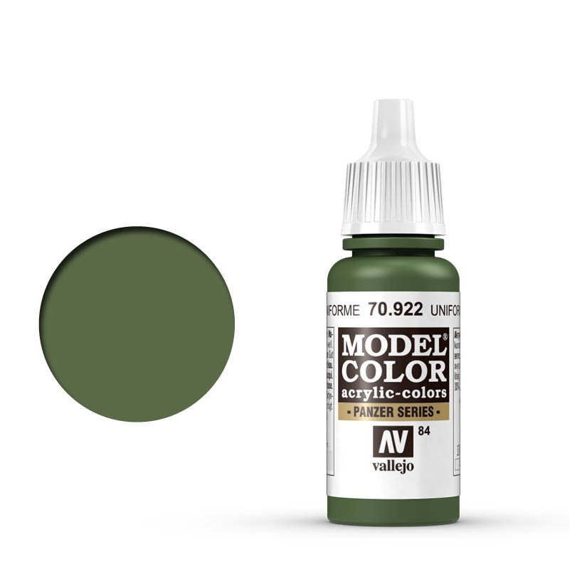 Vallejo 922 Model Colour Uniform Green 18ml Paint Dropper Bottle - Image 5