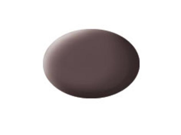 Revell Matt Leather Brown (RAL 8027) Aqua Colour 18ml Model Paint No.84