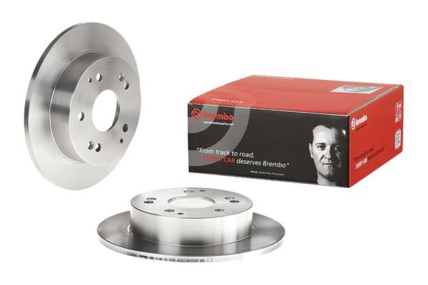 2x Brake Discs Pair Solid Rear 260mm 08.5803.30 Brembo Set 42510S5TE00 Quality