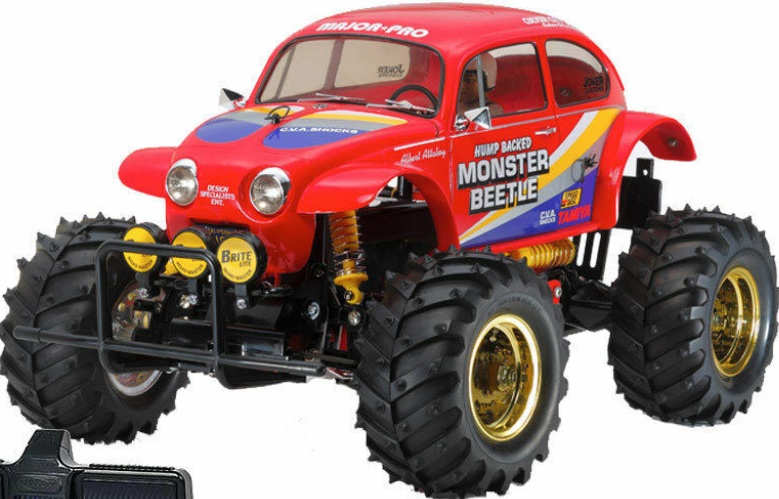 TAMIYA RC 58618 Monster Beetle 2015 off road 1:10 Standard Stick Radio Bundle