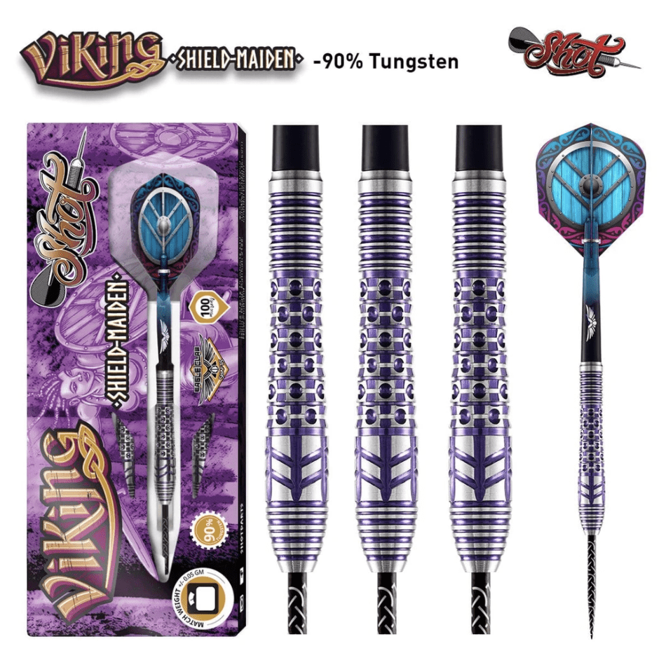 Shot Viking Shield Maiden Darts - 90% Tungsten - 27g