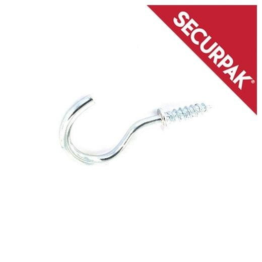 Securpak Cup Hooks - Zinc Plated - Silver