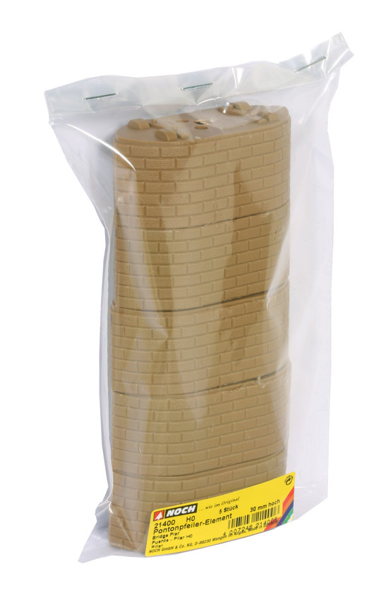 Noch 21400 - H0 Pontoon Pillar Elements, 5 Pieces, Each 3 Cm High - New