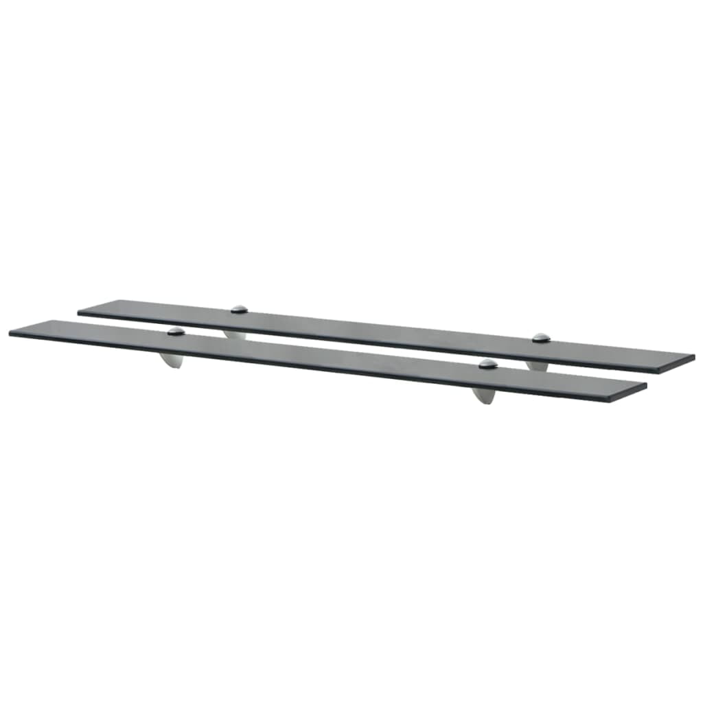 Simply Chosen 4U Vidaxl 2X Floating Shelves Glass 100X20cm 8Mm Wall Mounted Shelf Display Stand