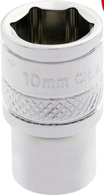 Draper 32562 Draper HI-TORQ 6 Point Socket 1/4"" Sq Dr 10mm