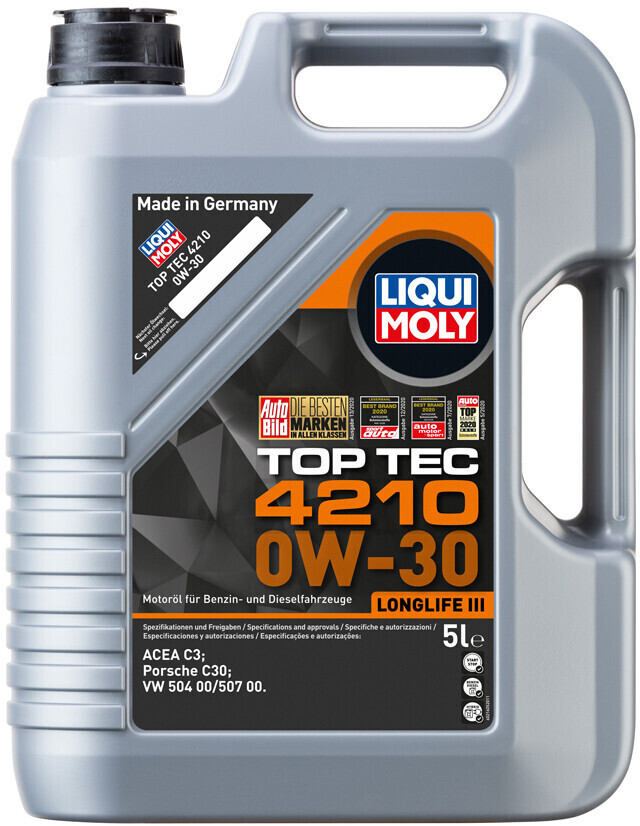 2 x 5 Litre - Liqui Moly Top Tec 4210 0W30 Synthetic Technology Engine Oil
