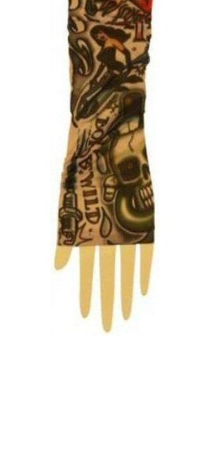 Tattoo Sleeves Fake Tattoo (Born To Be Wild Design) Fancy Dress Accessory