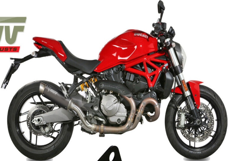 Mivv Exhaust Muffler GP PRO Black Inox black for DUCATI MONSTER 1200 2017 > 2021