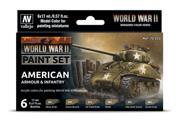 VAL70205 - AV Vallejo Model Color Set - WWII German Armour tank paint set