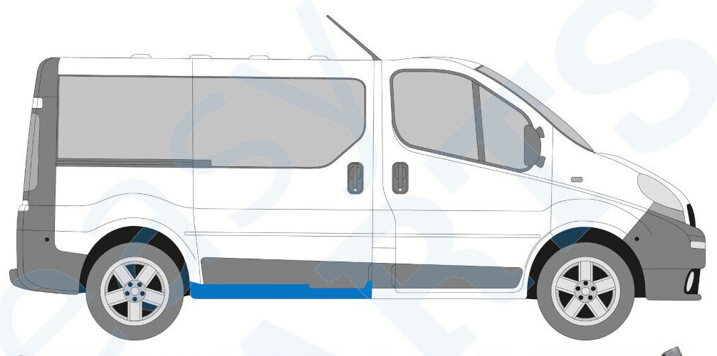 RENAULT TRAFIC VIVARO PRIMASTAR 2001- SLIDING DOOR SILL REPAIR PANEL