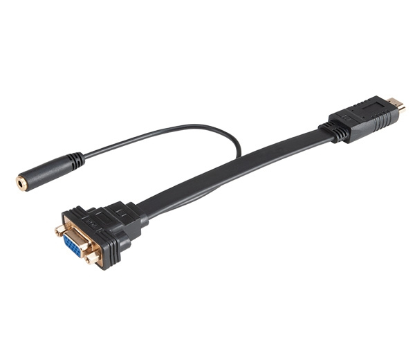 Akasa AK-CBHD18-20BK HDMI to VGA Cable with Audio 2M Black