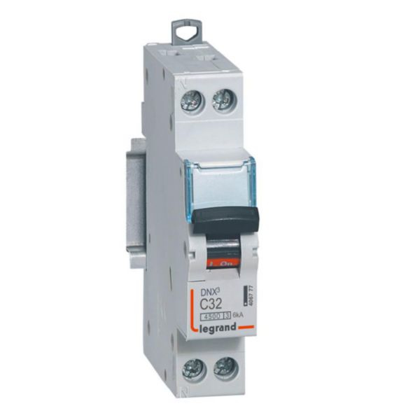 Disjoncteur 32A 1P+N courbe C 6kA bornes à vis DNX4500 LEGRAND 406777