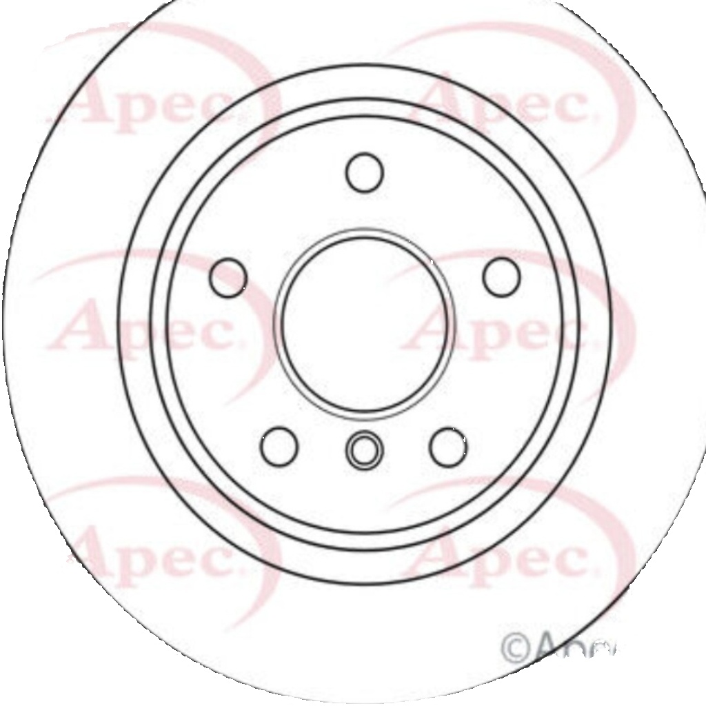 Brake Disc Front Vented Braking 330mm Diameter Fits BMW 5 Series APEC DSK3063
