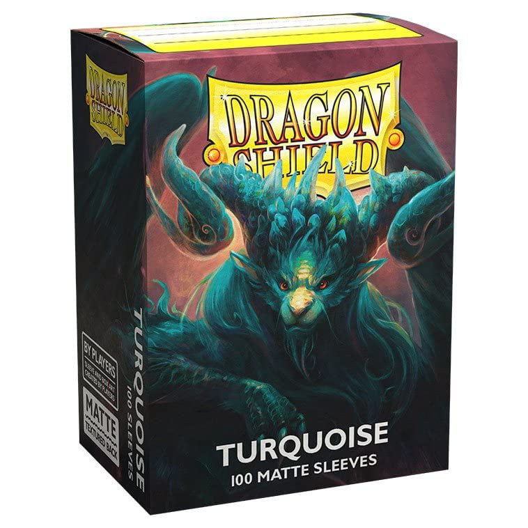 Dragon Shield Matte Turquoise Sleeves : Standard Size (100) - One Piece/Digimon/