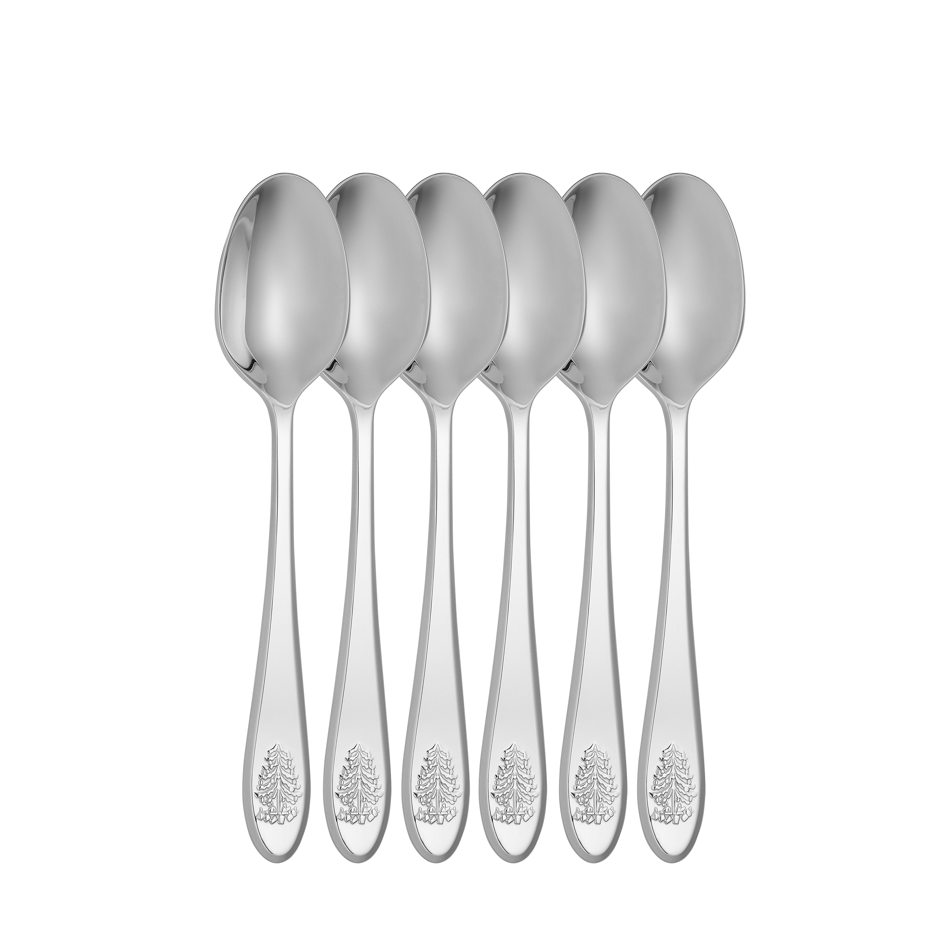 Spode Christmas Tree Cocktail Spoons Spoon Sets For Kitchen Flatware Set For Christmas Dessert Spoons 1810 Stainless Size 6