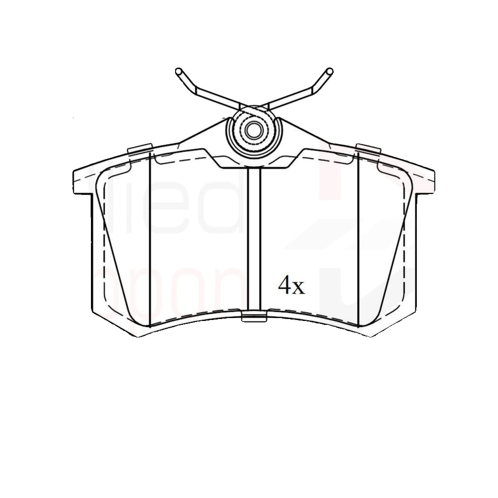 Brake Pads Set Rear ADB0797 Allied Nippon 1E0698451 1E0698451B 1E0698451D