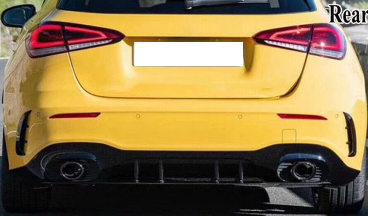 FOR MERCEDES A CLASS W177 HATCHBACK AMG A35 LOOK REAR DIFFUSER TAILPIPES 2019+