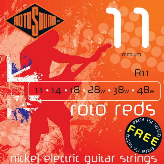 Rotosound RH9 Roto Orange Electric Guitar Strings 09-46 Hybrid + Free 1st String