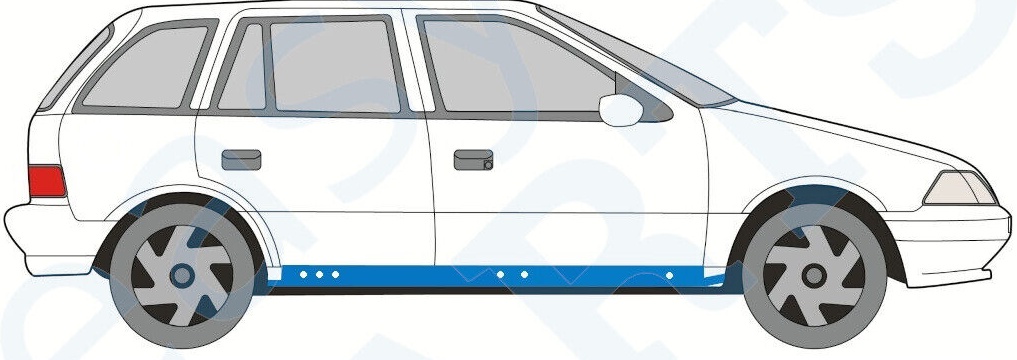 SUZUKI SWIFT 1988-2005 4/5 DOORS INNER SILL REPAIR PANEL / RIGHT