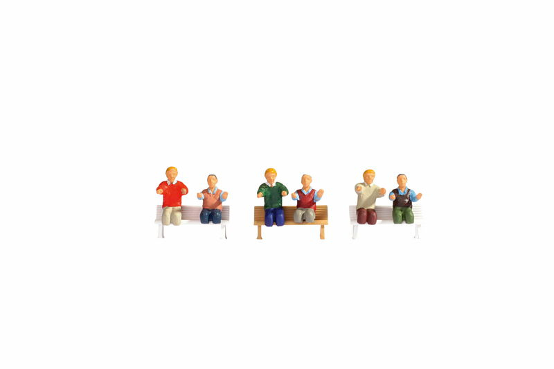 Noch 15283 HO Scale Electric Locomotive Crewmen pkg(6) Figures Don't Have Legs