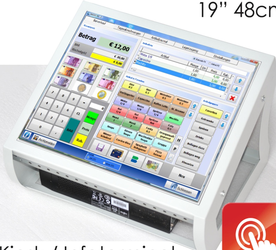 19 Inch 48cm USB ELO Touchscreen Monitor Kiosk Infoterminal 12V