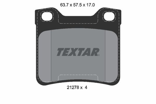TEXTAR Bremsbelagsatz Bremsbeläge HINTERACHSE für PEUGEOT 406 406 Break 406 Coup