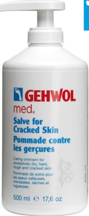 Gehwol Med Salve for Cracked Skin 500ml Dispenser Pump | Severe Dry/Rough Skin