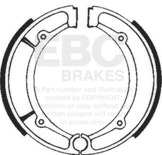 Brake Shoes for YAMAHA YFM 600 GRIZZLY 1998-2001 Rear EBC