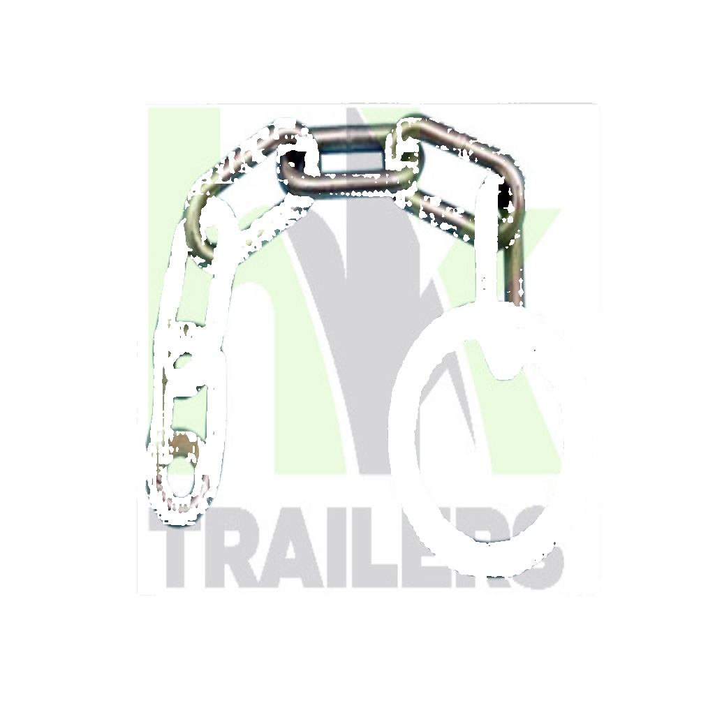 Trailer Safety Chain for Unbraked Trailers, Secondary Coupling, Ring Type, Hitch