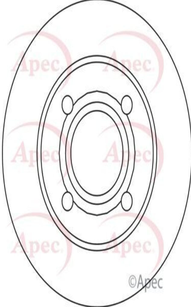 Brake Disc Rear Solid Braking 245mm Diameter Fits Audi Coupe 80 90 APEC DSK106