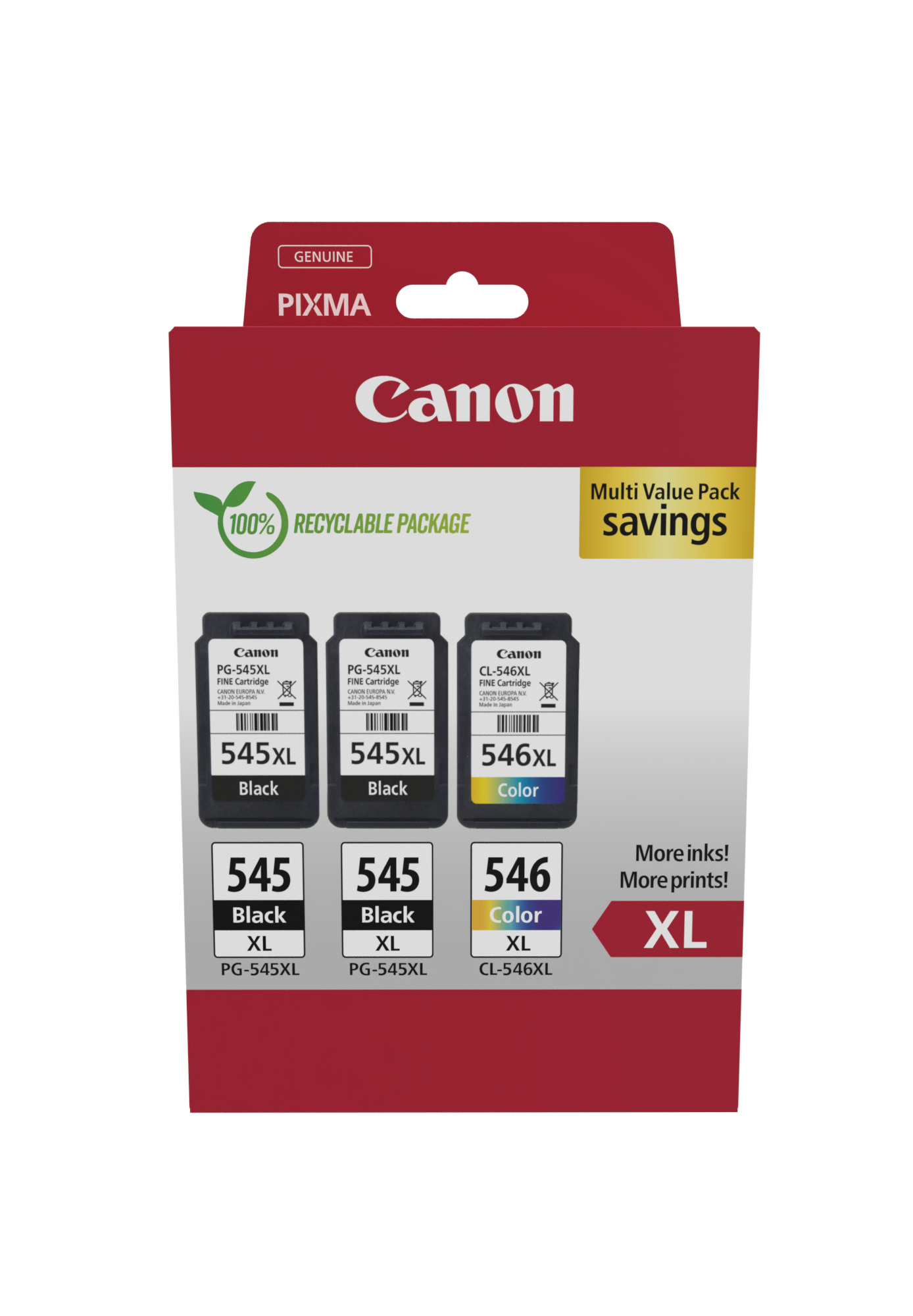 Canon Genuine PG-545XL x 2 / CL-546XL ink pack for PIXMA MG3053 printer - Image 19