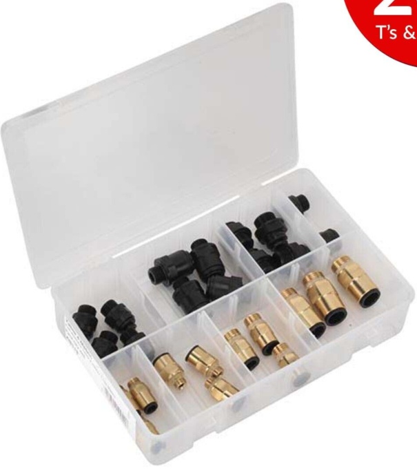 Sealey AB072JG Metric/Imperial Speedfit Thread Adaptor Assortment 30pc