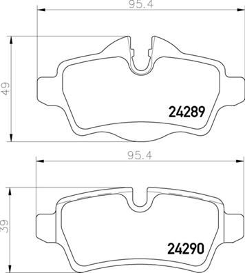 Brake Pads Set fits MINI CLUBMAN ONE R55 1.6 Rear 10 to 14 N16B16A Brembo New - Image 14
