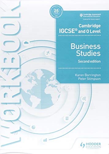 Cambridge IGCSE and O Level Business Studies Workbook 2nd edition